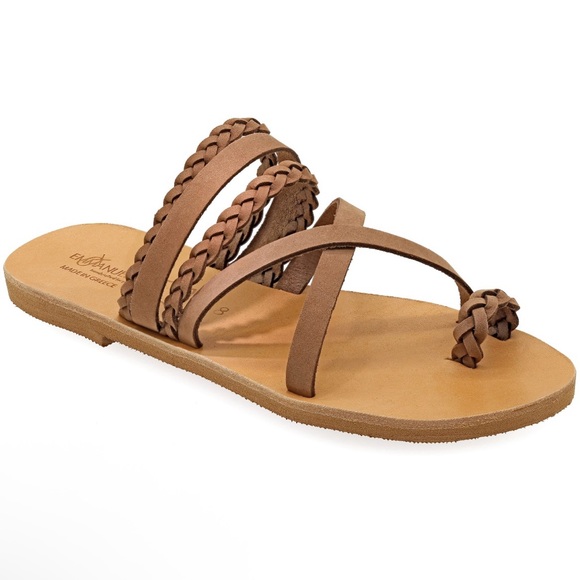 EmmanuelaSandals Shoes - EmmanuelaSandals Braided Tan Greek Leather Sandals. Size 7.